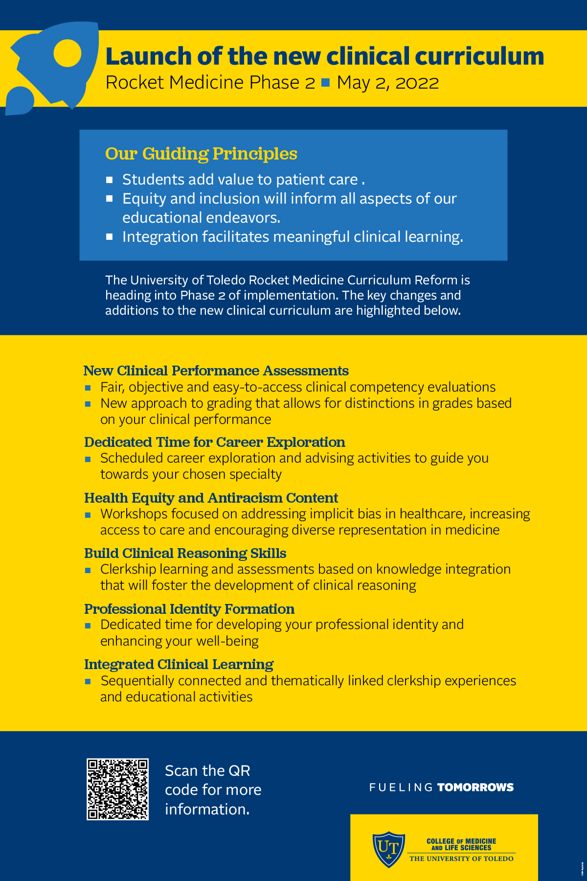 Poster for the launch of the new clinical curriculum