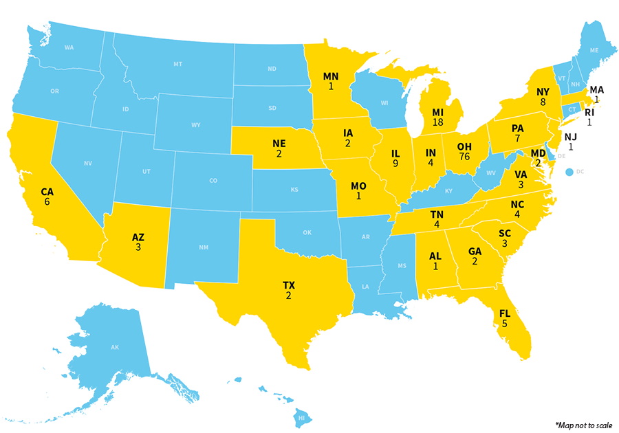 Map of Match Day 2021 results