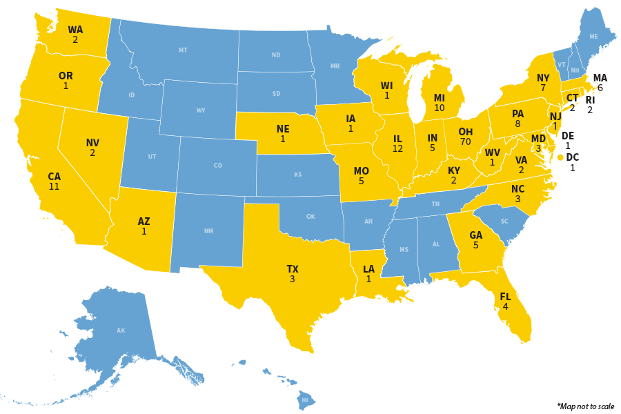 Map of Match Day 2022 results