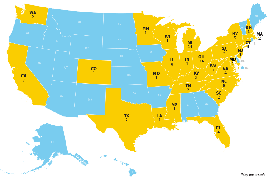 Map of Match Day 2023 results