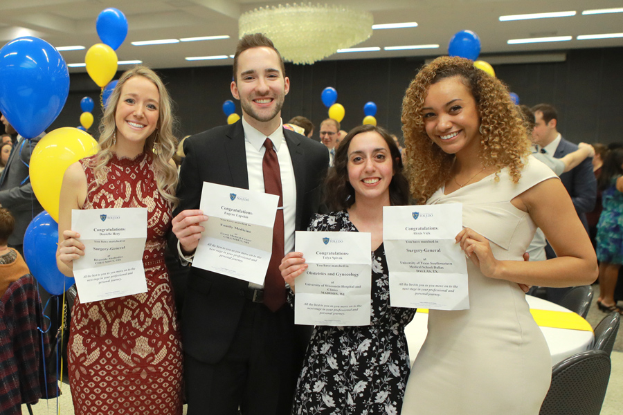 Photo of University of Toledo students at Match Day 2019.