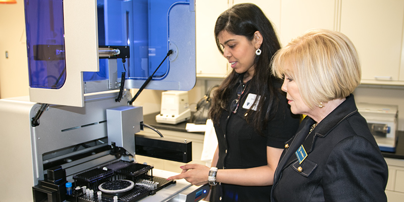 Inside the Women & Philanthropy Genetic Analysis Instrumentation Center