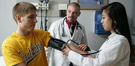 Photo of student in clinical setting