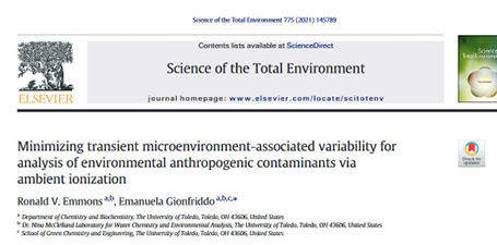 Minimizing transient microenvironment-associated variability for analysis of environmental anthropogenic contaminants via ambient ionization