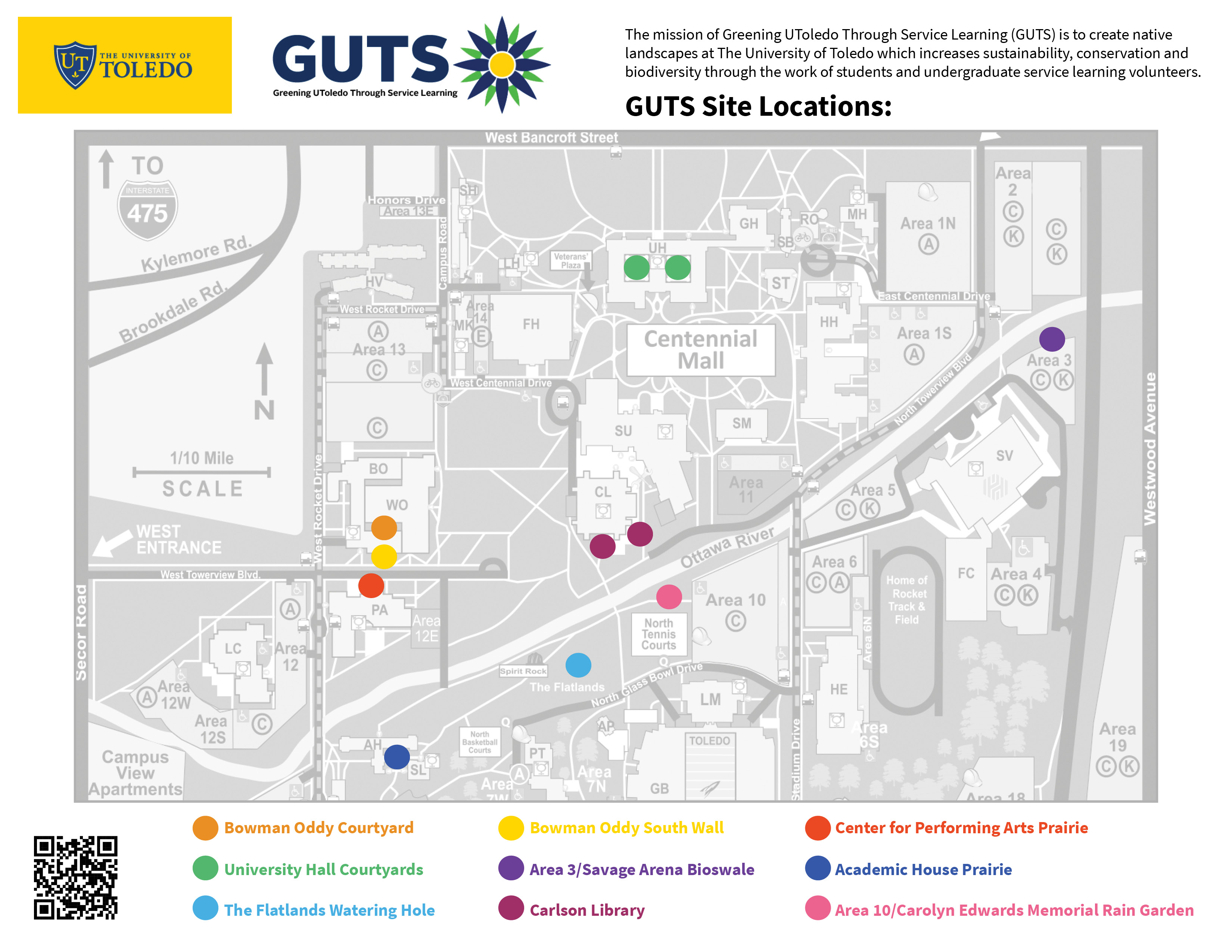 Guts campus garden location map 2021