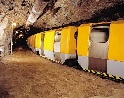 Train leading to Gasteiner Heilstollen