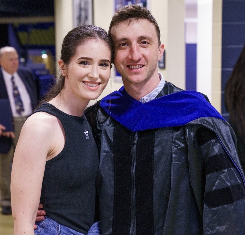 Image of the contributors, Brit and Leart.