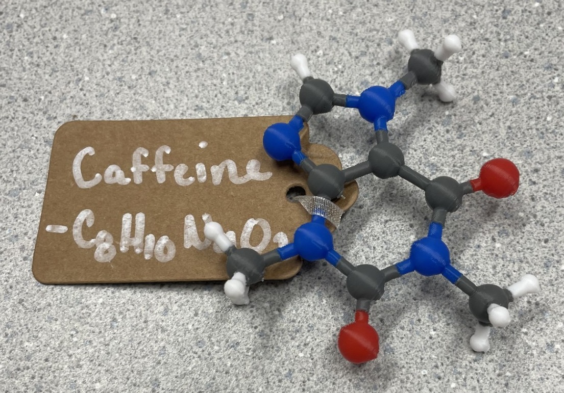 Molecular model of caffeine
