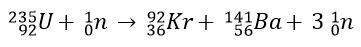 nuclear fission equation