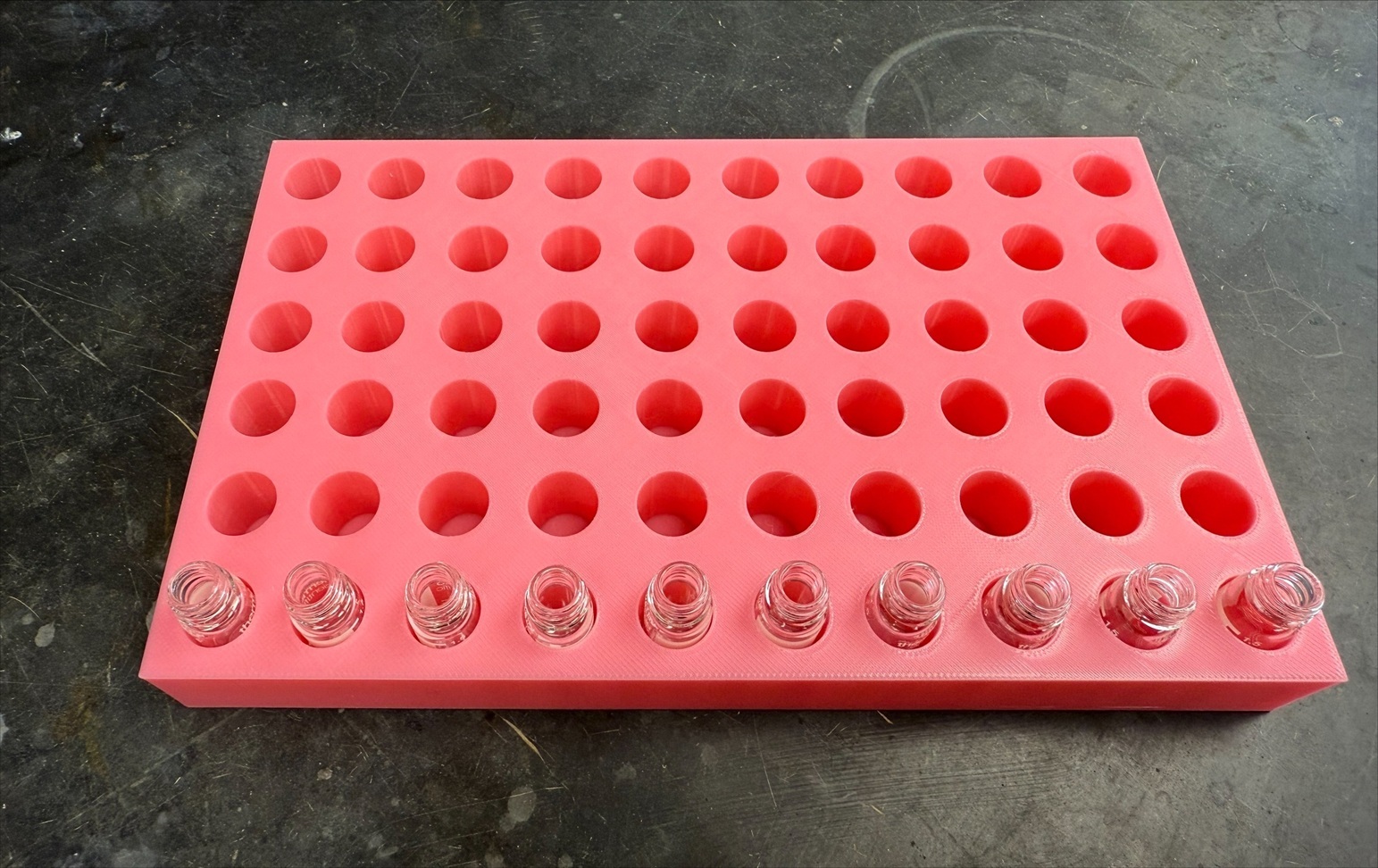 Sixty vial sample holder