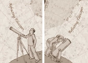 Amateur-type refracting and reflecting telescopes (cartoon courtesy of NASA)