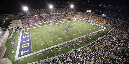 Glass bowl - football stadium