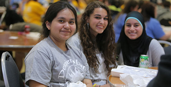 a few students from the national youth sports program on UToledo campus