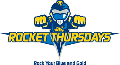 Rocket Thursdays. Rock Your Blue and Gold.