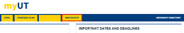 new faculty portal tab