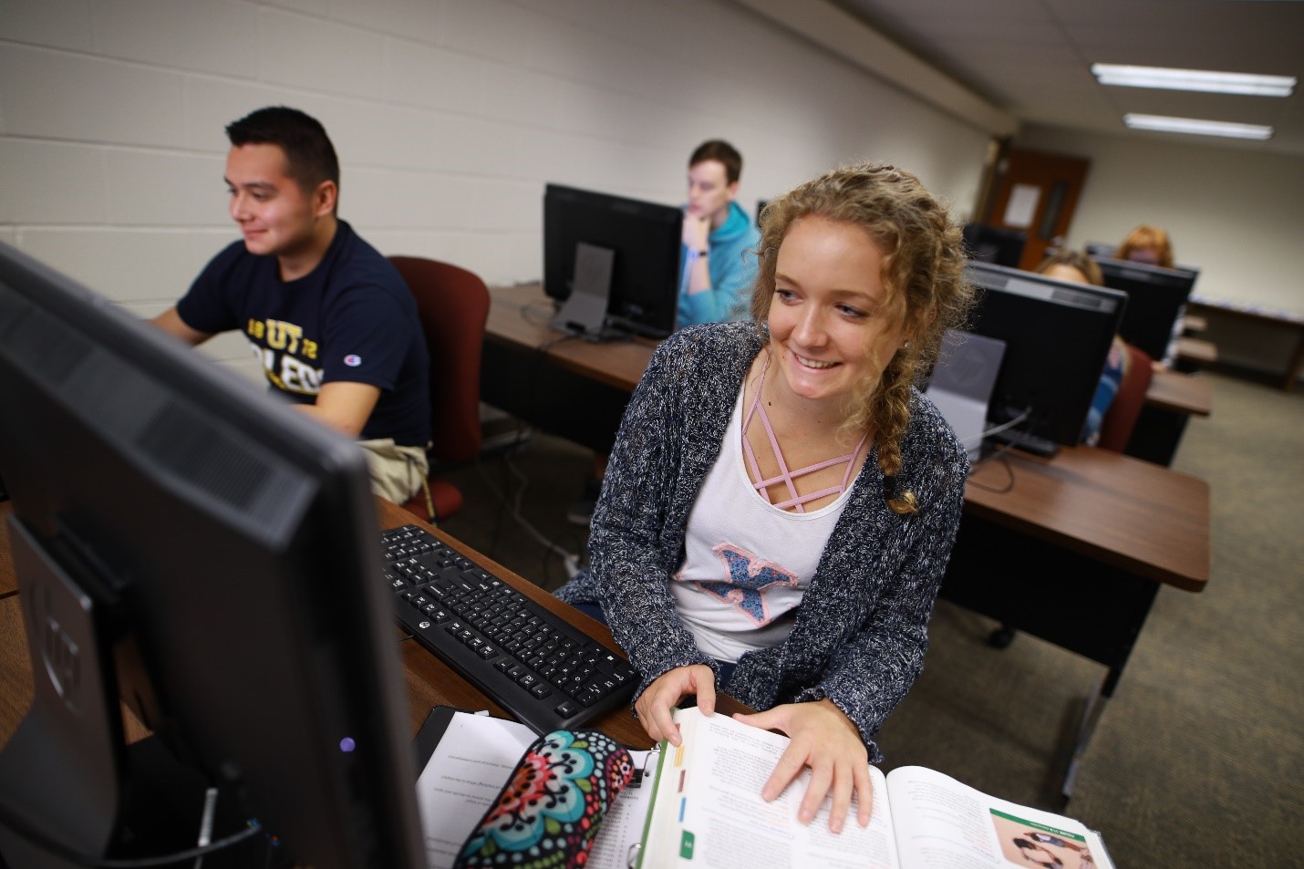 Students in computer lab