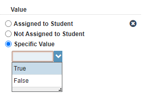 True and False Specific Value