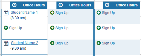 Office Hour Overview with Appointment Examples