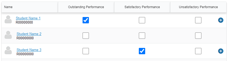 Select Tracking Item