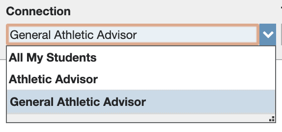 Select General Athletic Advisor Connection