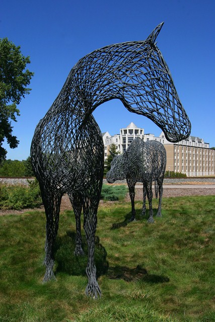 horse sculptures