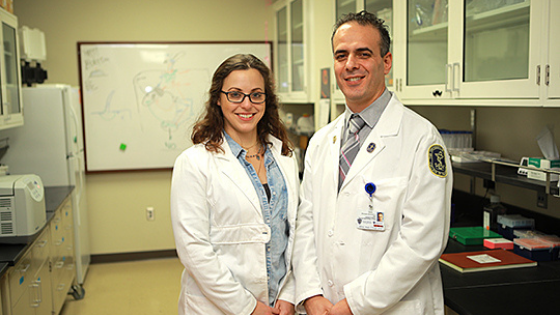 Dr. AbouAlaiwi and Hannah Saternos