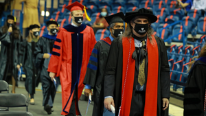 Dr. Hall at commencement