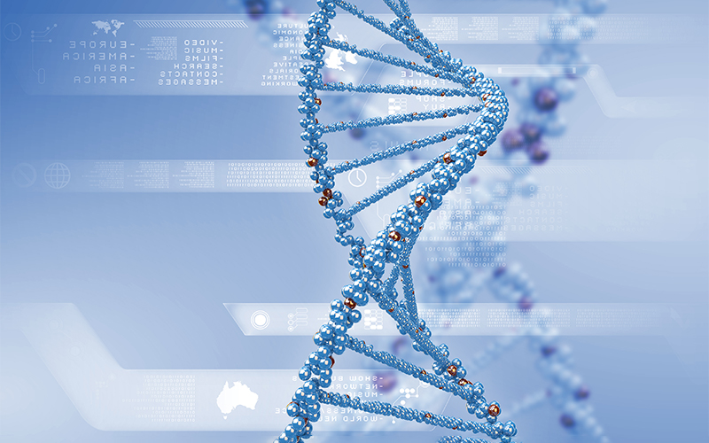 digital illustration of the DNA structure