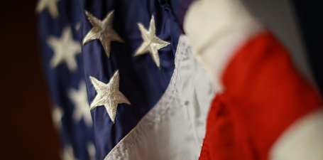 Closeup of American Flag