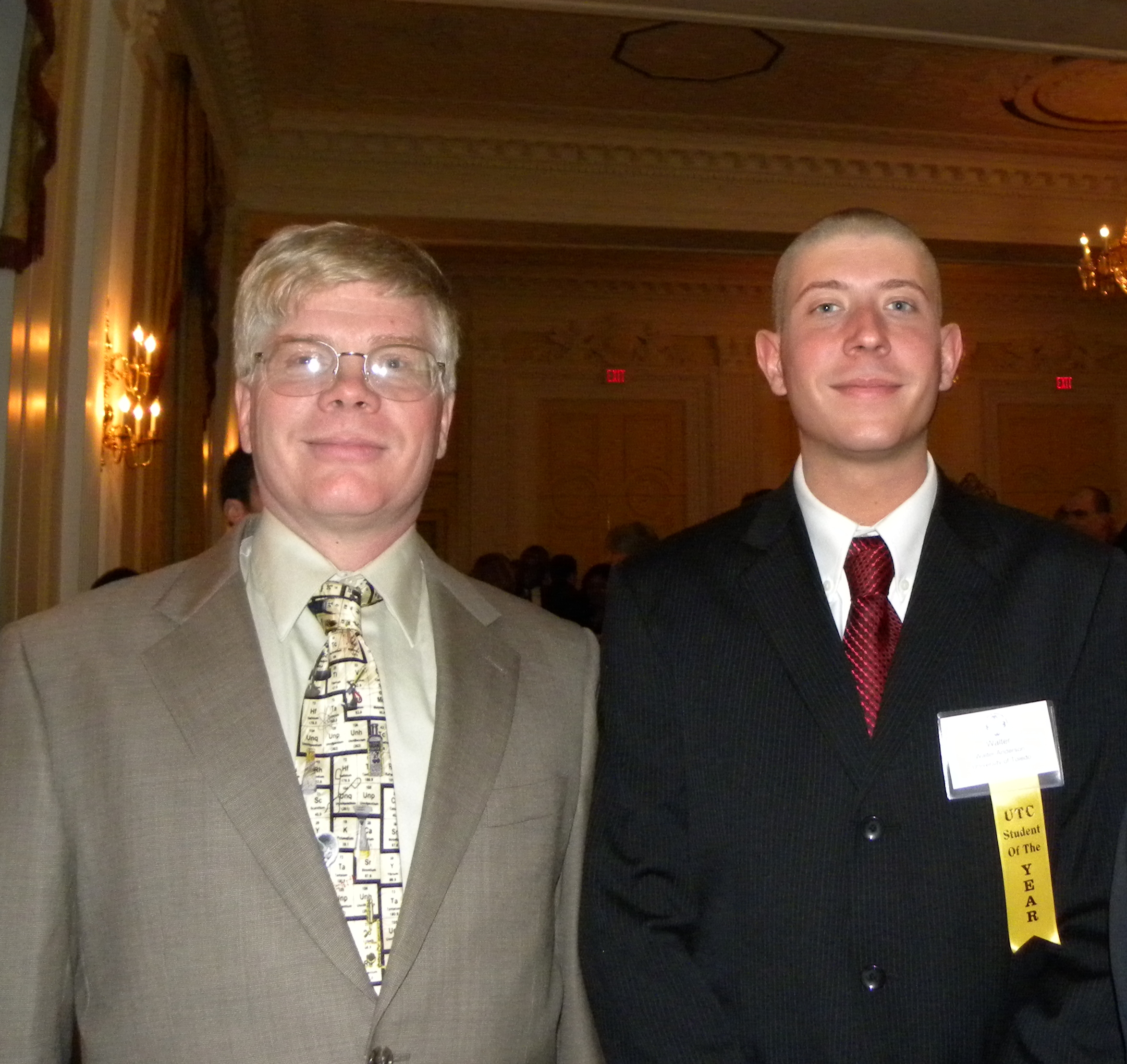 Walter Anderson Student of the Year 2010 with his father Greg Anderson