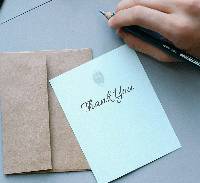 thank you card and envelope