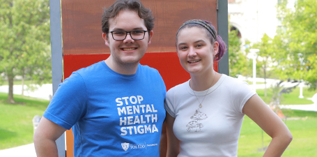 Two students at UToledo's National Coming Out event