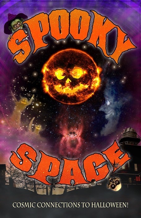 promotional flyer promoting the Ritter Planetarium show Spooky Space. 