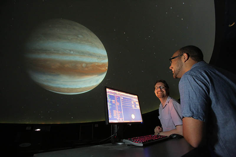 planet on a screen