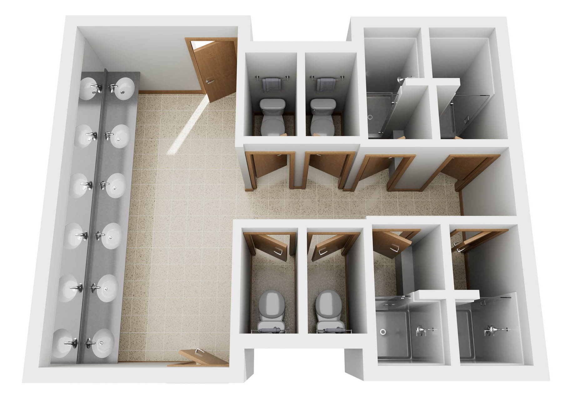 sample redering of bathroom