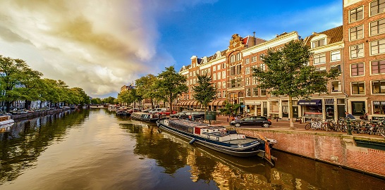 Amsterdam amsterdam canal and buildings