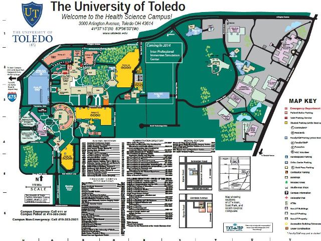 university of toledo map Navigate Campus