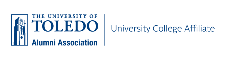 The University of Toledo Alumni Association logo next to the words University College Affiliate, to make a UC Affiliate logo